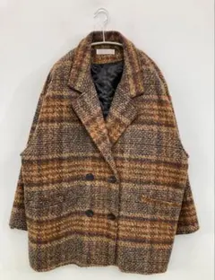 チェック柄ダブルブレストジャケット