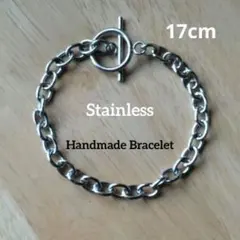 b.496 チェーンブレスレット ステンレス シルバー マンテル シンプル