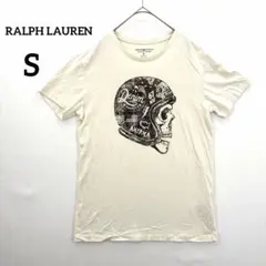 ラルフローレン S 半袖 白 Tシャツ ドクロ スカル カジュアル 綿100%