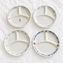 CORELLE　コレール　クローバー模様 3仕切りプレート　5枚セット CORELLEコレール クローバー模様の三つ仕切りプレート5枚セット - メルカリ