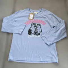 新品タグ付き SEEROOTS 長袖カットソー 150 猫柄