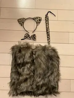 レオパード柄 カチューシャ・レッグウォーマー 【文化祭・ハロウィン】