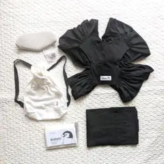 数回使用の美品　konny 抱っこ紐 XS ブラック　専用袋付き