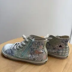 レア！！Converse 花柄チェック ハイカットスニーカー　21cm