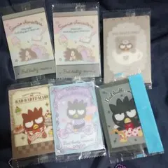バッドばつ丸 ウエハースカード6枚＆缶バッチ＆ キーホルダー3種