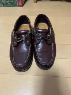 ティンバーランド　 ダークブラウン レザー デッキシューズ
