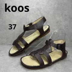 新品！koos コース　コンフォート　ブラウン　レザー　グルカサンダルのサムネイル