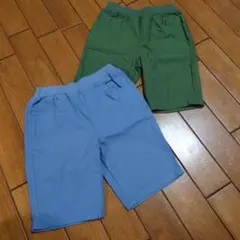西松屋半ズボン2枚セット 110cm 青 緑