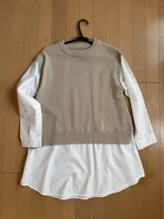 ニットベスト シャツセット