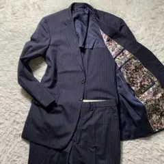 超美品✨24SS ポールスミス スーツ 裏地柄 最高級 ドーメル 付属品完備