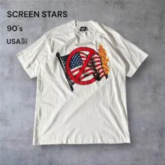 1134 古着90年代USA製スクリーンスターズTシャツ アメリカ国旗ビンテージ