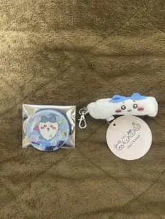 ちいかわパーク　缶バッジ　ハチワレ　ぬいぐるみキーホルダーセット　おまけ付き