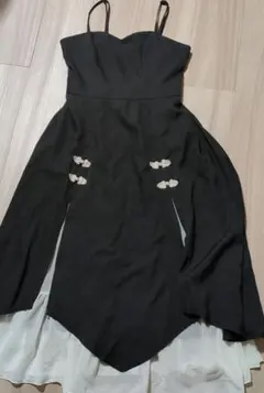 オークション1/13限定価格中！チャイナ釦バイカラーワンピース アクシーズファム