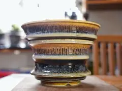手作植木鉢 ハンドメイド 陶器鉢 塊根植物 アガべ Lサイズ A-837