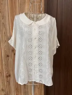 wcloset 刺繍入り 半袖シャツ