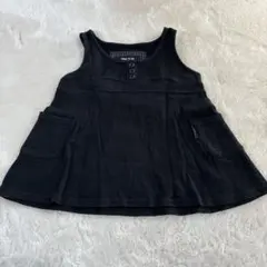 COMME CA ISM ブラックタンクトップワンピース