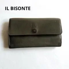 IL BISONTE 三つ折り長財布 レザー オリーブグレー系
