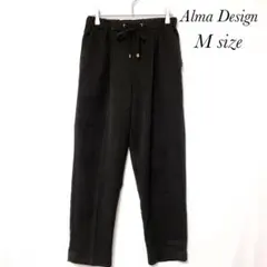 アルマデザイン カジュアルパンツ ストレッチ リラックス ブラックM a0597