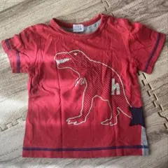 hakka baby 恐竜プリント Tシャツ 赤