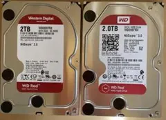 WD Red 2TB HDD WD20EFRX NAS用2台