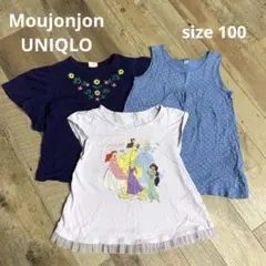 ユニクロ　ムージョンジョン　半袖　Tシャツ　女の子　100 3歳　まとめ売り