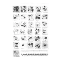 クリアスタンプ2540：数字スタンプ（蝶）《おまとめご購入で20%OFF！》