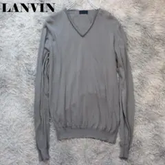 ✨ランバンLANVIN✨Vネック　グレー　ニット　イタリア製　トップスのサムネイル