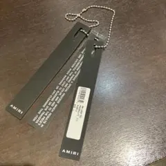 正規品】青ver AMIRI タグ 3連タグ レザー 紙 ボールチェーン - メルカリ