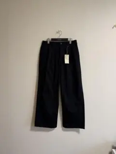 新品未使用 無印良品 タグ付き タックワイドパンツ ブラック XL 股下丈長め