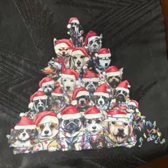 開き仕立て名古屋帯にわんちゃんクリスマスツリー　犬柄のサムネイル