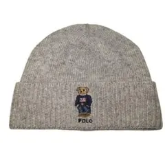 【美品】ポロ ラルフローレン　ポロベア　ビーニー　グレー　ニット帽