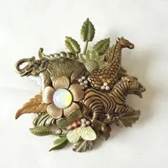動物デザイン ブローチ 約7cm