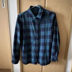 ユニクロ UNIQLO ネルシャツ チェック柄 長袖シャツ S