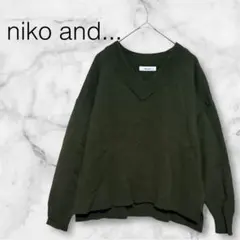 niko and… ニコアンド ニットセーター グリーン系