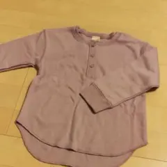 【新品】プティマイン　ライラック　ワッフルヘンリーネックトップス☆