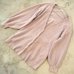 earth music ecology ライラック リブニット カーディガン F