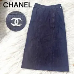 【美品】CHANEL デニムラップスカート ロング ココマーク 2006年製のサムネイル