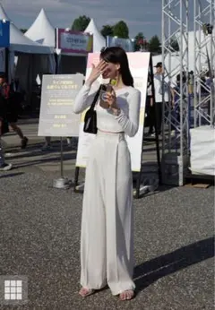 センタープレスワイドタックロングパンツ[gm615] GRL