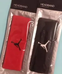 黒赤２本セットナイキヘアバンドNIKEヘッドバンドジャンプマンエアジョーダンcb