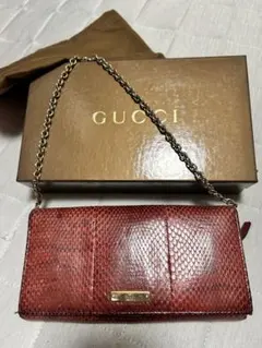 GUCCI 赤 パイソン 長財布
