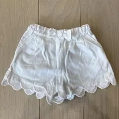 petit main ホワイト パンツ 80
