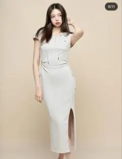 andmary Emily slit dress　ベージュ　アンドマリー　ワンピ andmary Emily slit dress - メルカリ