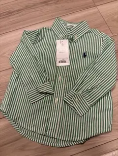 【新品未使用】Ralph Lauren ストライプシャツ 18M85㎝