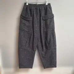 新品タグ付き！Fal'beu ツイードゆったりパンツ　チャコールグレー　Fサイズ