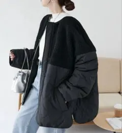 いいね不要DISCOATボア切替キルティングコート　ジャーナル　イエナ