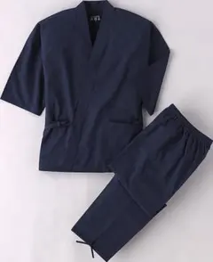 와타노사토 (Watanosato) 일본 쿠루메 폰지 작업복 네이비블루 상하세트