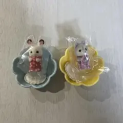 シルバニア　ポップアップ　くじ　赤ちゃん&お花のベッドセット