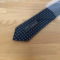 新品 ナロータイ D.labor ネクタイ ネイビー 小紋柄