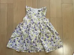 BeBe ノースリーブ 花柄ワンピース