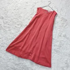 【フレイアイディー】ＶネックAラインワンピース　ノースリーブ　ピンク　可愛い　F